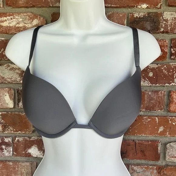 Victoria's Secret gray underwire push up bra size 34D - Picture 1 of 4